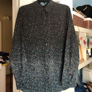 Banana republic ombré floral print blouse, size M